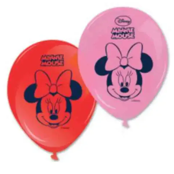 Set de 8 baloane colorate cu Minnie Mouse