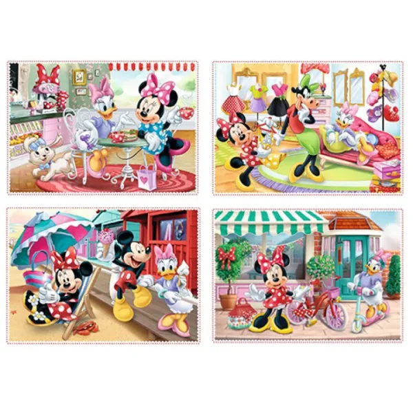 Minnie Mouse și prietenii 12,15,20,24bucăți 4 în 1 puzzle - Trefl imaginea 2