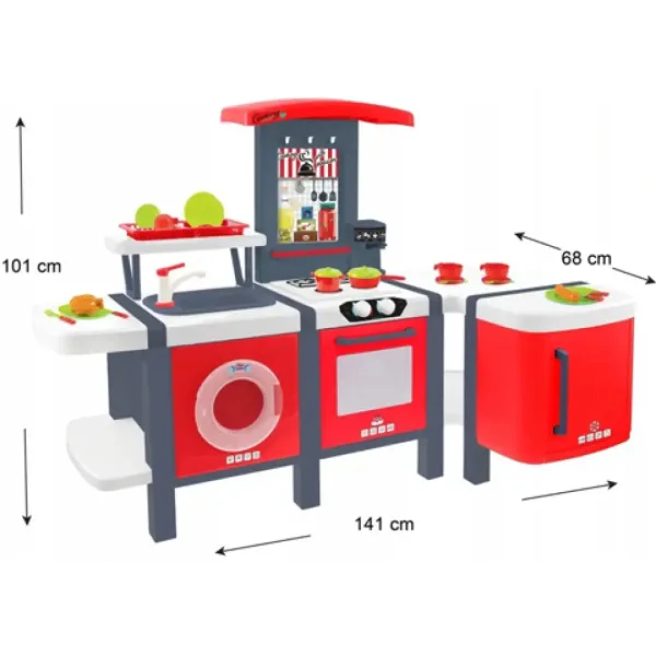 Mochtoys: Cooking Studio XXL bucătărie de joacă cu 28 bucăți accesorii 141x68x101cm imaginea 2