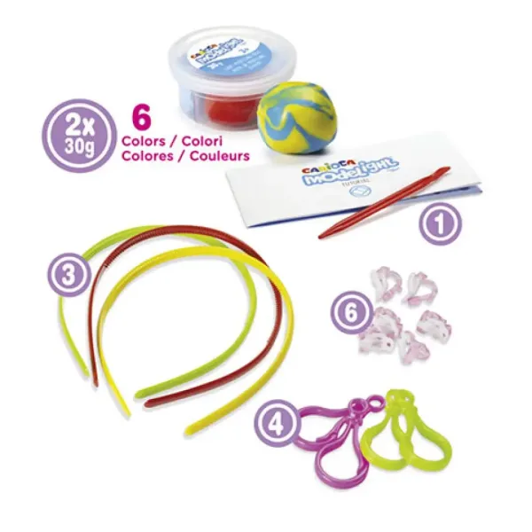 Modelight Bijoux set de făcut Cercei și Bandă pentru cap set plastilină - Carioca imaginea 2