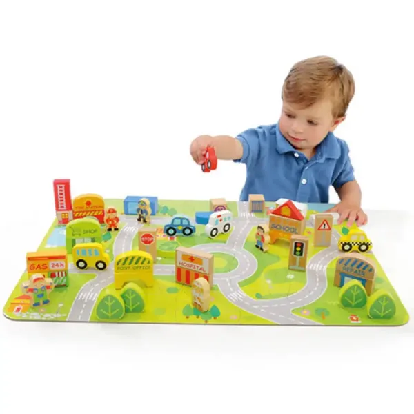 Molto: Nature City Bloks lemn jucărie de construcție 79 bucăți set imaginea 4