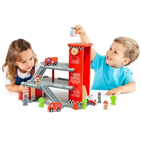 Molto: Nature Grand Parking lemn parcare set de joacă imaginea 4
