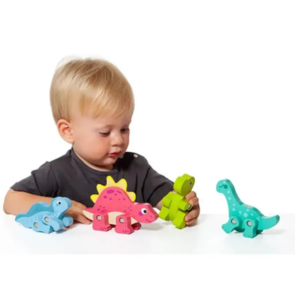 Molto: Nature Primul Dino figurină lemn pachet 4 bucăți imaginea 3