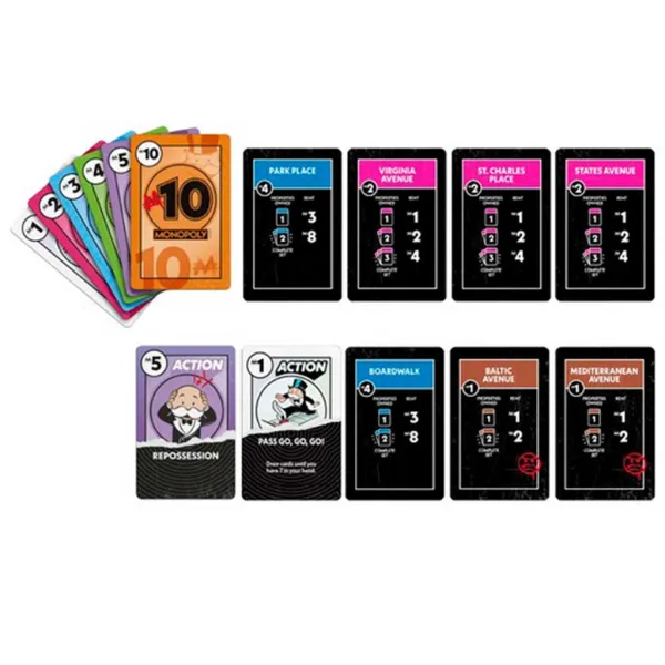 Monopoly Deal Fără milă joc de cărți - Hasbro imaginea 2