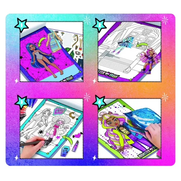 Monster High: Set creativ de colorat și îmbrăcat - Lisciani imaginea 3