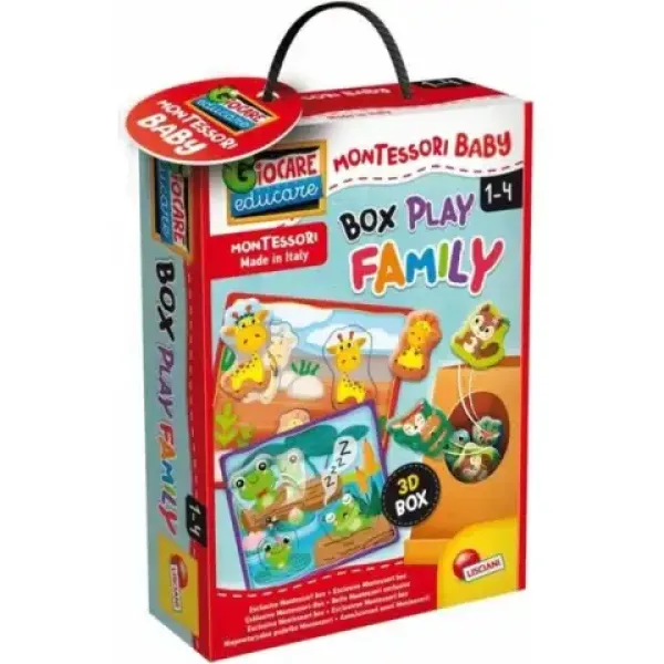 Montessori: Baby Box puzzle de formă a abilităților de potrivire - Animale imaginea 1