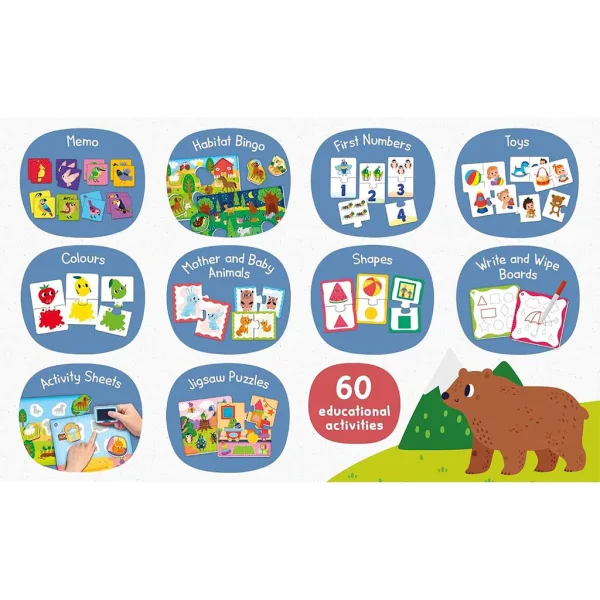 Montessori Baby: Colecție de jocuri cu 60 de jocuri de dezvoltare a abilităților - Lisciani imaginea 4