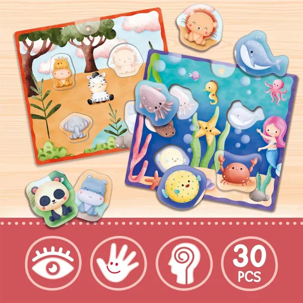 Montessori: Moale, set de joc de potrivire a formelor - Lisciani imaginea 3