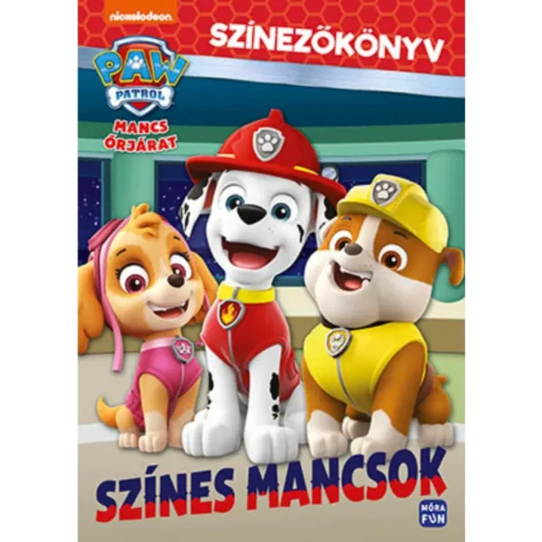 Móra: Patrula Câinilor - Culoare lăbuțe Carte de colorat imaginea 1
