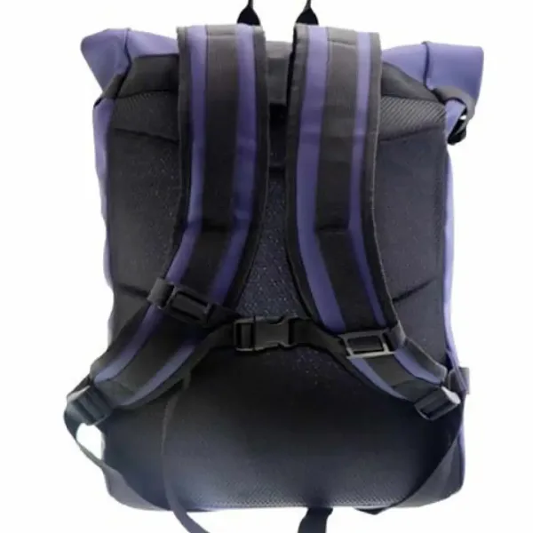 Must: Albastru ghiozdan ergonomic, rucsac cu catarame 30x12x52cm ​ imaginea 2