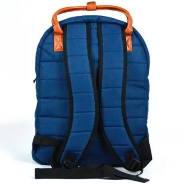 Must: Geantă de școală rotunjită albastră, rucsac 40x30x12cm imaginea 2