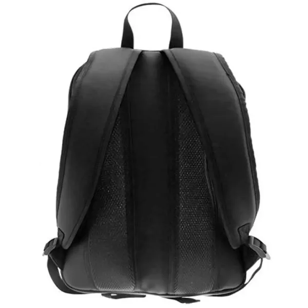 Must: Geanta scoala neagra rotunjita cu efect piele, rucsac 30x13x41cm imaginea 2