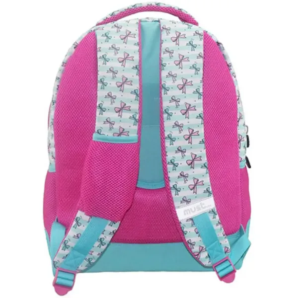 Must: Girl trei compartimente rotund rucsac, ghiozdan 32x18x43cm imaginea 2