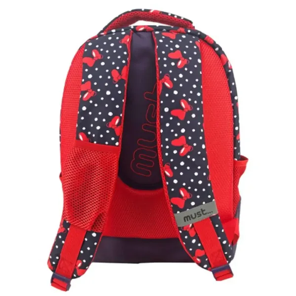 Must: Minnie Mouse albastru închis-roșu rucsac, ghiozdan 32x18x43cm imaginea 2