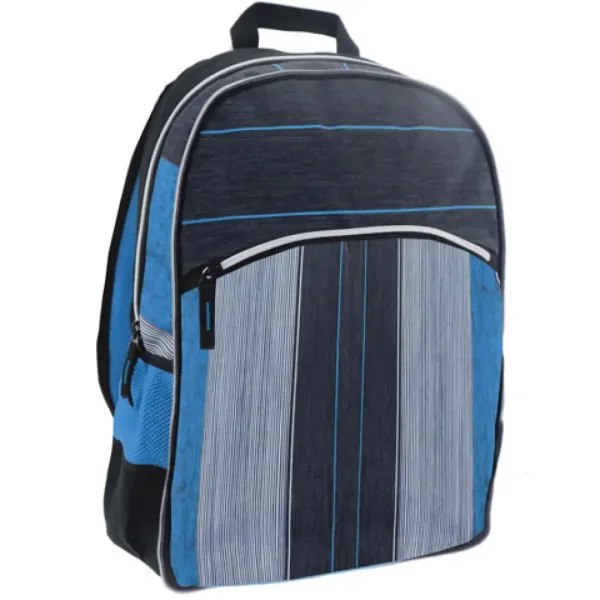 Must: Negru-albastru 2 in 1 patru comaprtimente rucsac, ghiozdan 47x25x33cm imaginea 2