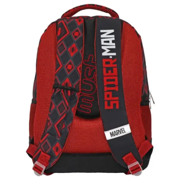 Must: Spider-Man rotund ergonomic rucsac, ghiozdan 32x18x43cm imaginea 2