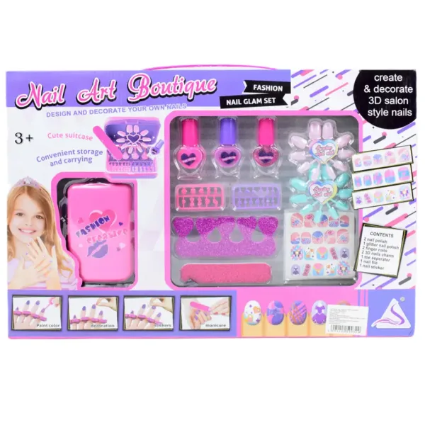 Nail Art: Set manichiura cu valiza, lacuri de unghii si accesorii imaginea 6