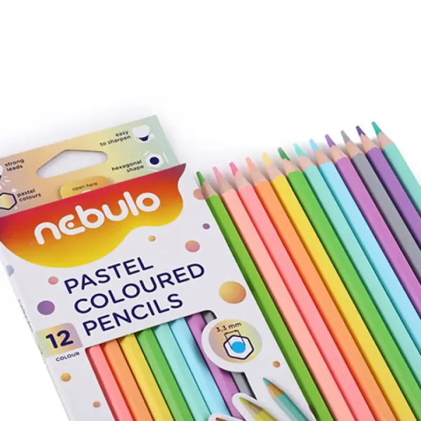 Nebulo: set creioane colorate pastel de 12 bucăți imaginea 2