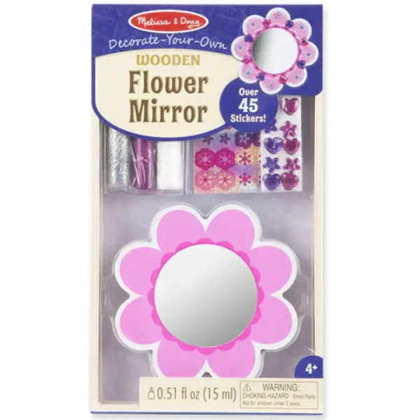 Set de decorare cu oglindă florală din lemn - Melissa & Doug imaginea 1