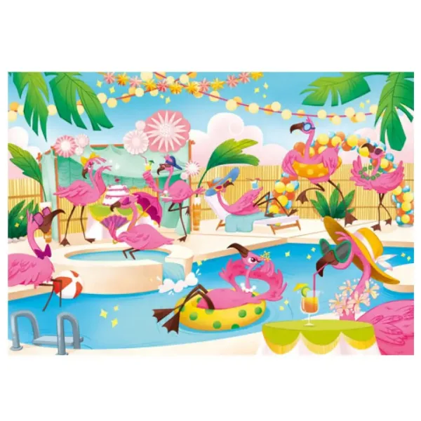 Party Flamingo 104 bucăți puzzle - Clementoni imaginea 2