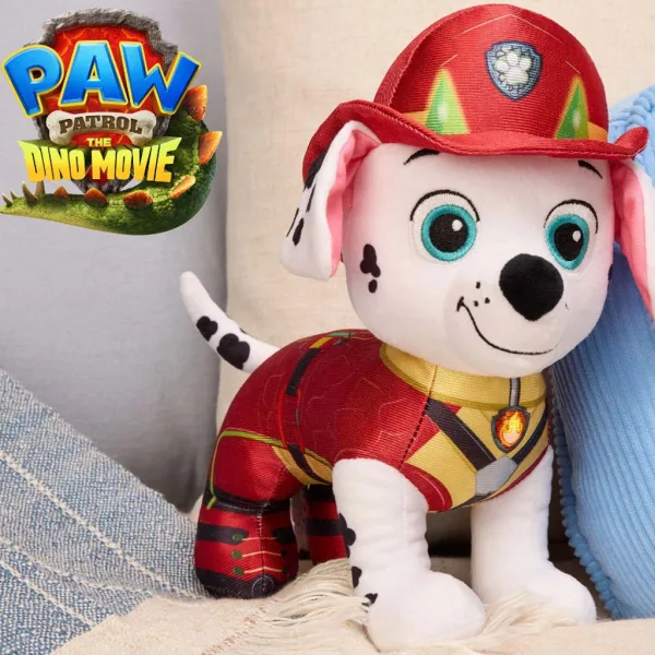 Patrula Cățelușilor: Cinema Dinozaurilor Marshall, figurină de pluș interactivă, 25 cm - Spin Master imaginea 3