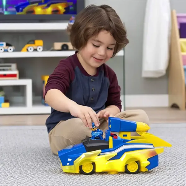 Paw Patrol Mighty Pups: Chase Deluxe vehicul cu sunete și lumini - Spin Master imaginea 4