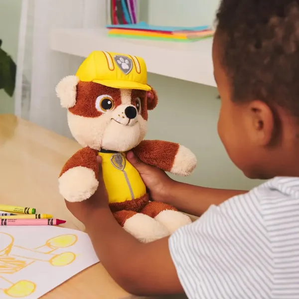 Paw Patrol Rubble pluș 33cm - Spin Master imaginea 2