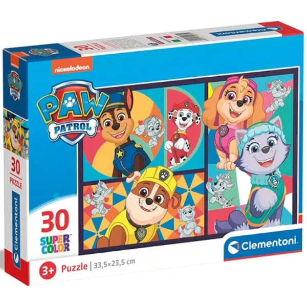 Puzzle Supercolor cu 30 de piese Patrula Cățelușilor - Clementoni