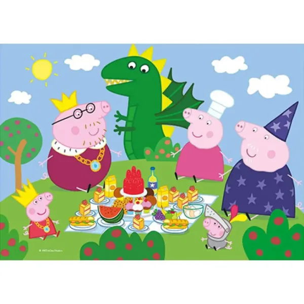 Peppa Pig Supercolor 2 in 1 puzzle 2x20 bucăți - Clementoni imaginea 3