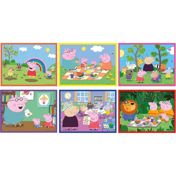 Peppa porcușor 12bucăți cuburi de poveste - Clementoni imaginea 2