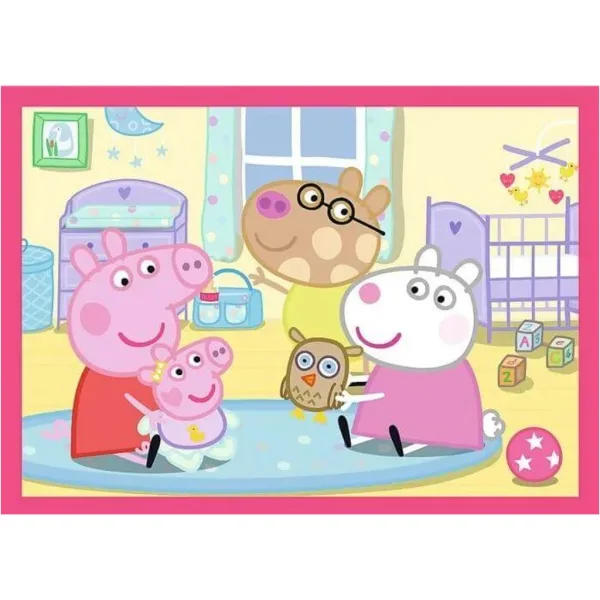 Peppa porcușor - 4 în 1 puzzle de 12,15,20,24 piese - Trefl imaginea 2