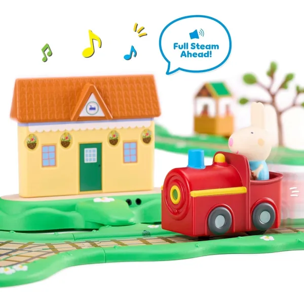 Peppa porcușor Whizz-Around Iepuraș Rebeca cu trenuleț roșu set de joacă imaginea 3