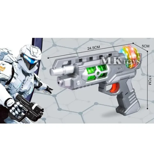 Pistol cu laser electric cu lumină și sunet imaginea 2