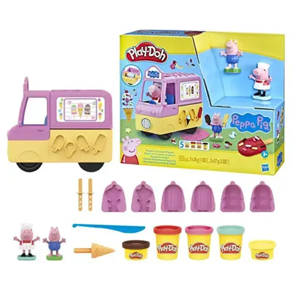 Play-Doh: Peppa Pig set de făcut înghețată cu accesorii 227g - Hasbro imaginea 2