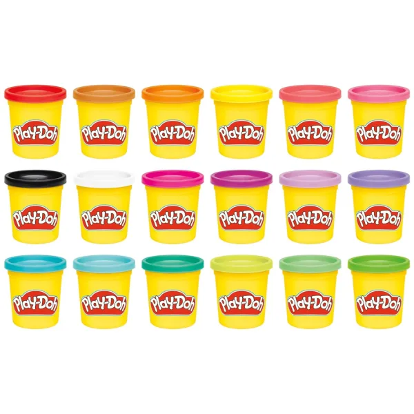 Play-Doh: Set de plastilină în recipiente, 18 bucăți, 1530 g - Hasbro imaginea 2