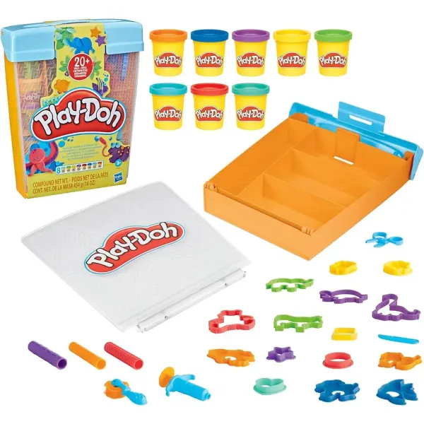 Play-Doh: Set de plastilină pentru formarea animalelor 8buc cu plastilină - Hasbro imaginea 2
