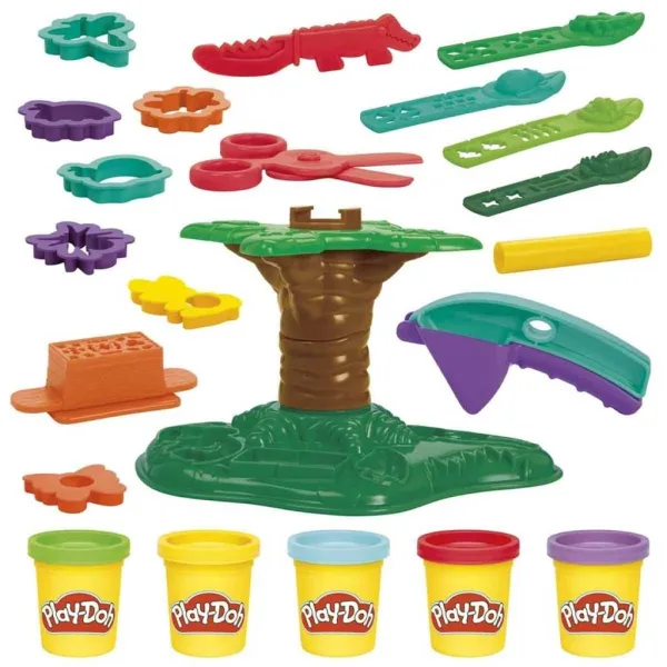 Play-Doh: Set de plastilină Treetop creations cu 5 cutii și alte accesorii - Hasbro imaginea 3