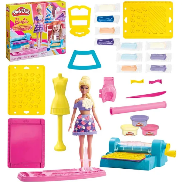 Play-Doh: Set de studio de modele pentru design vestimentar Barbie - Hasbro imaginea 2