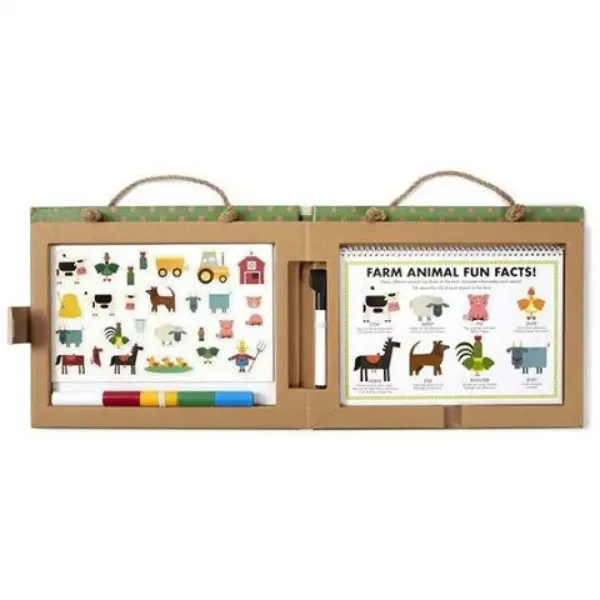 Play & Draw Create set de joacă de desen magnetică fermă - Melissa & Doug imaginea 3