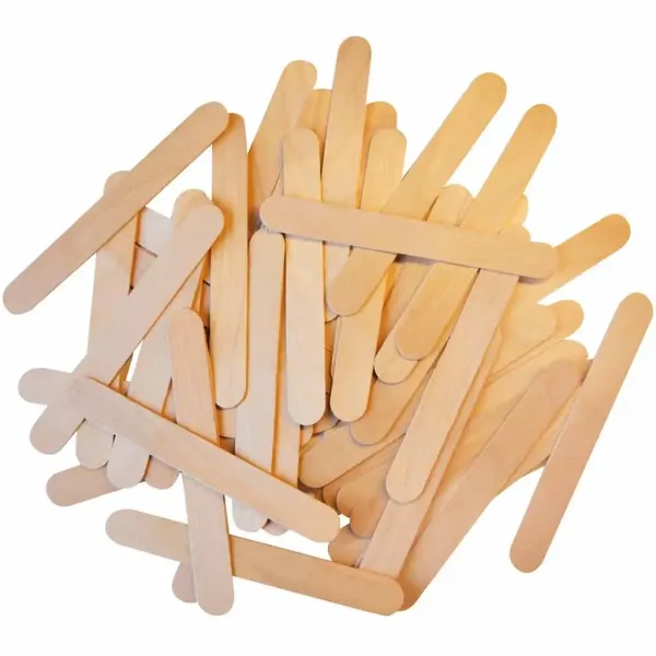 PlayBox: Bastoane decorative din lemn cu colțuri rotunjite 150x18mm pachet de 100 buc imaginea 1