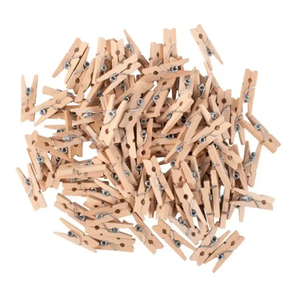 PlayBox: Cleme decorative din lemn natural 25mm pachet de 100buc imaginea 1