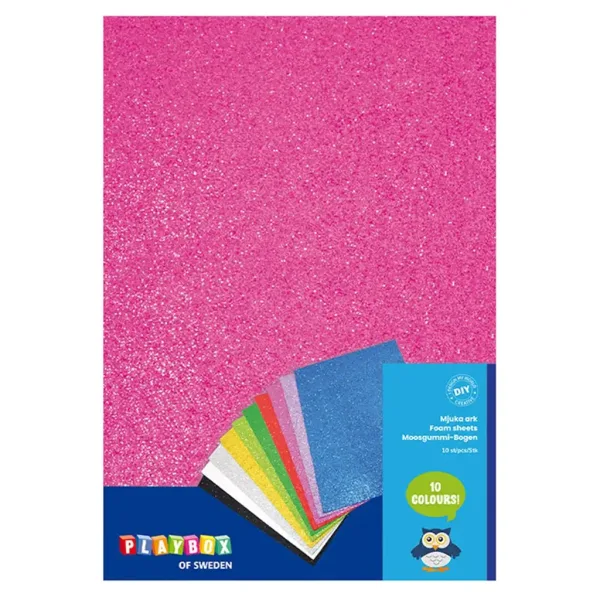 PlayBox: Foi de spumă decorativă strălucitoare 10buc A4 imaginea 1