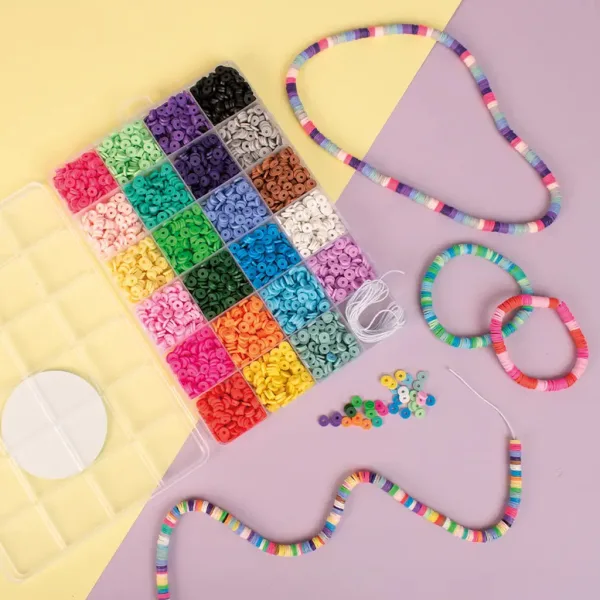 PlayBox: Set de mărgele Heishi de 3500 de bucăți în cutie de depozitare imaginea 2