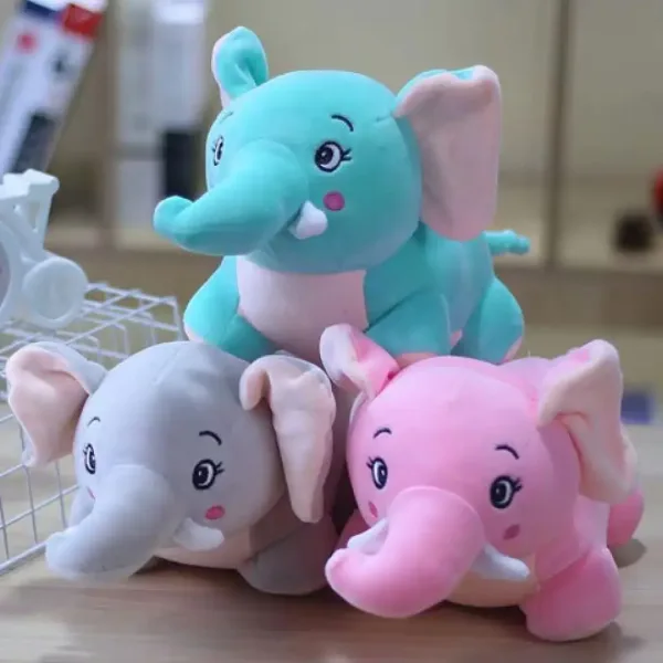 Pluș elefant colorat mai multe variante 25cm imaginea 1