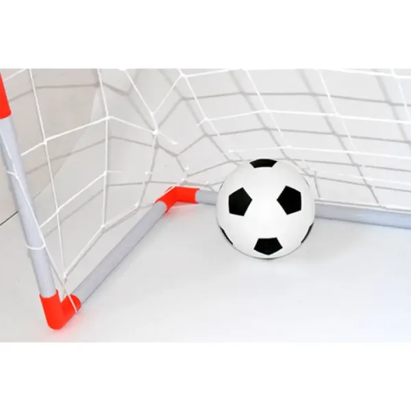 Poartă de fotbal set cu plasă, minge și pompă 97x64x34cm imaginea 3