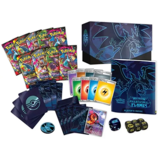 Pokémon TCG: ME02 Flăcările Fantomatice Elite Trainer Box cu 9 pachete booster imaginea 2