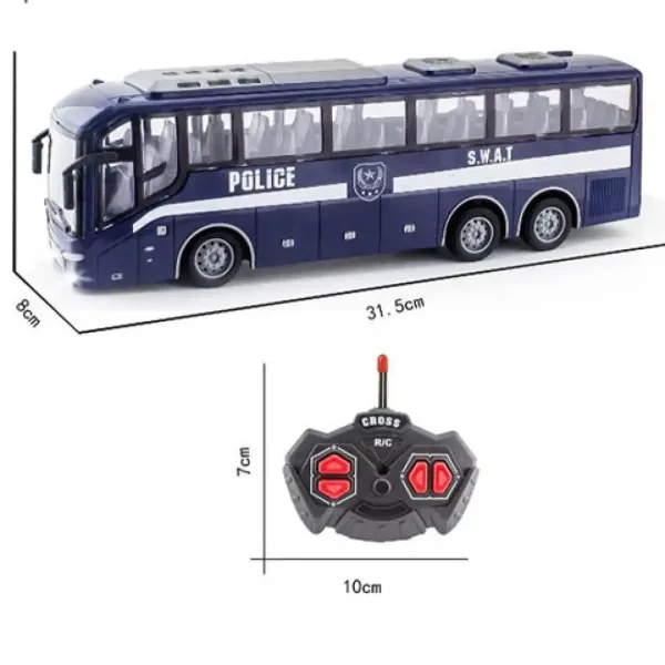 Police autobuz de poliție cu telecomandă imaginea 2