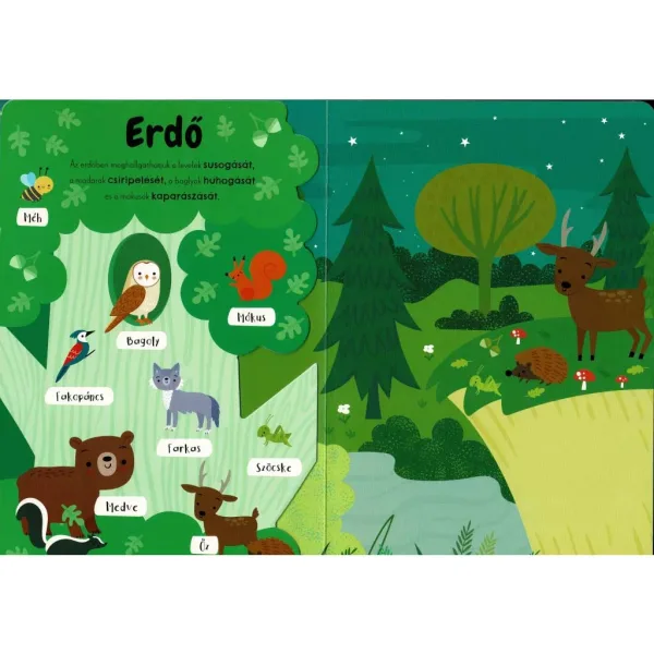 Primele mele sunete de animale - carte cu module audio engleză-maghiară imaginea 3