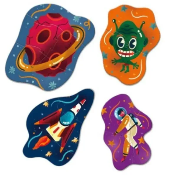 Primul meu puzzle: 4 in 1 Călătorie Spațiu puzzle - Clementoni imaginea 2