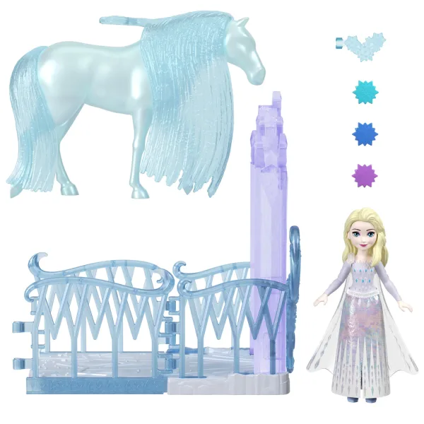 Prințesele Disney: Înghețată 2 mini Elsa grajdul regal - Mattel imaginea 3
